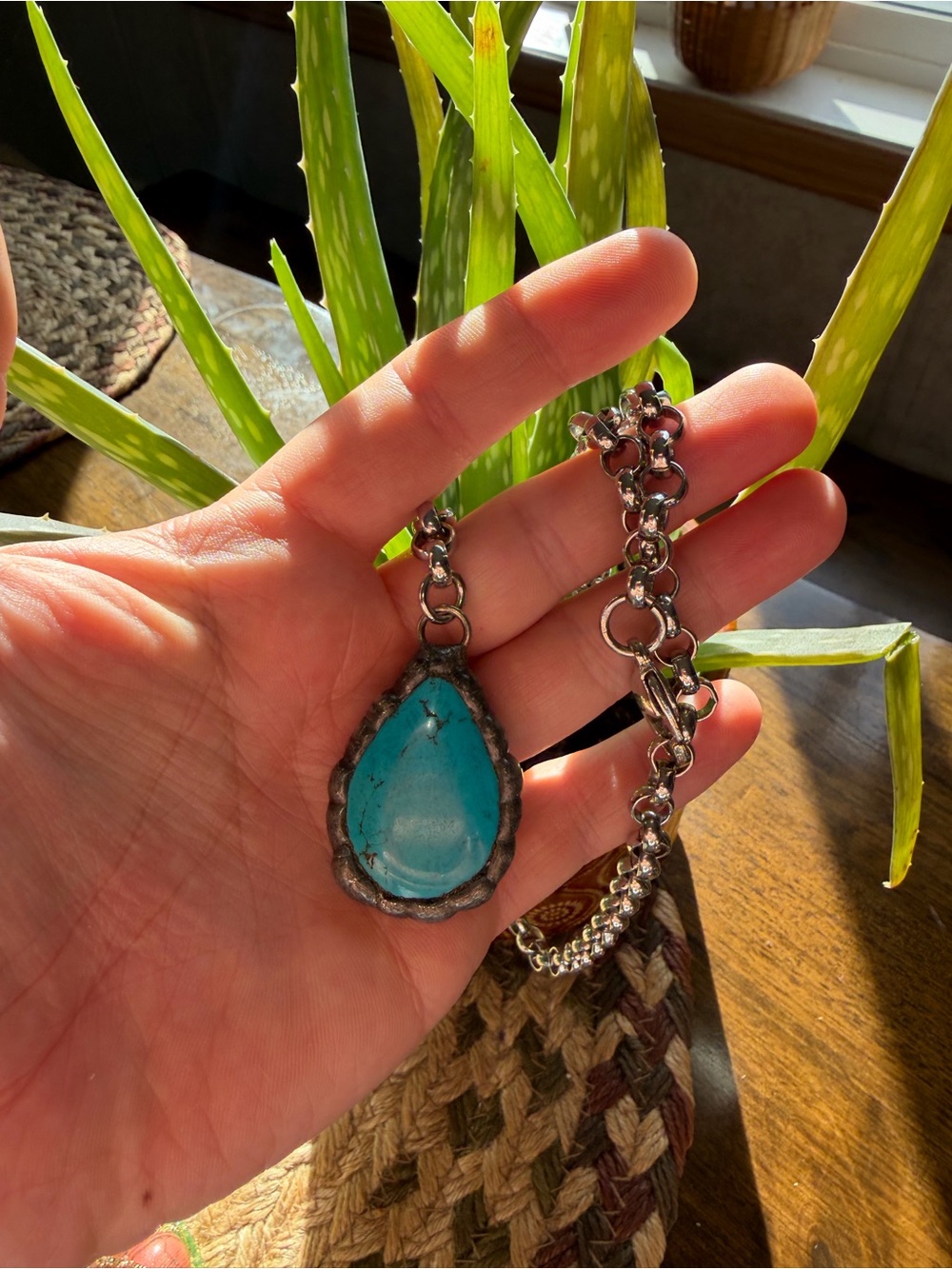 “Turquoise” Lariat Style Necklace
